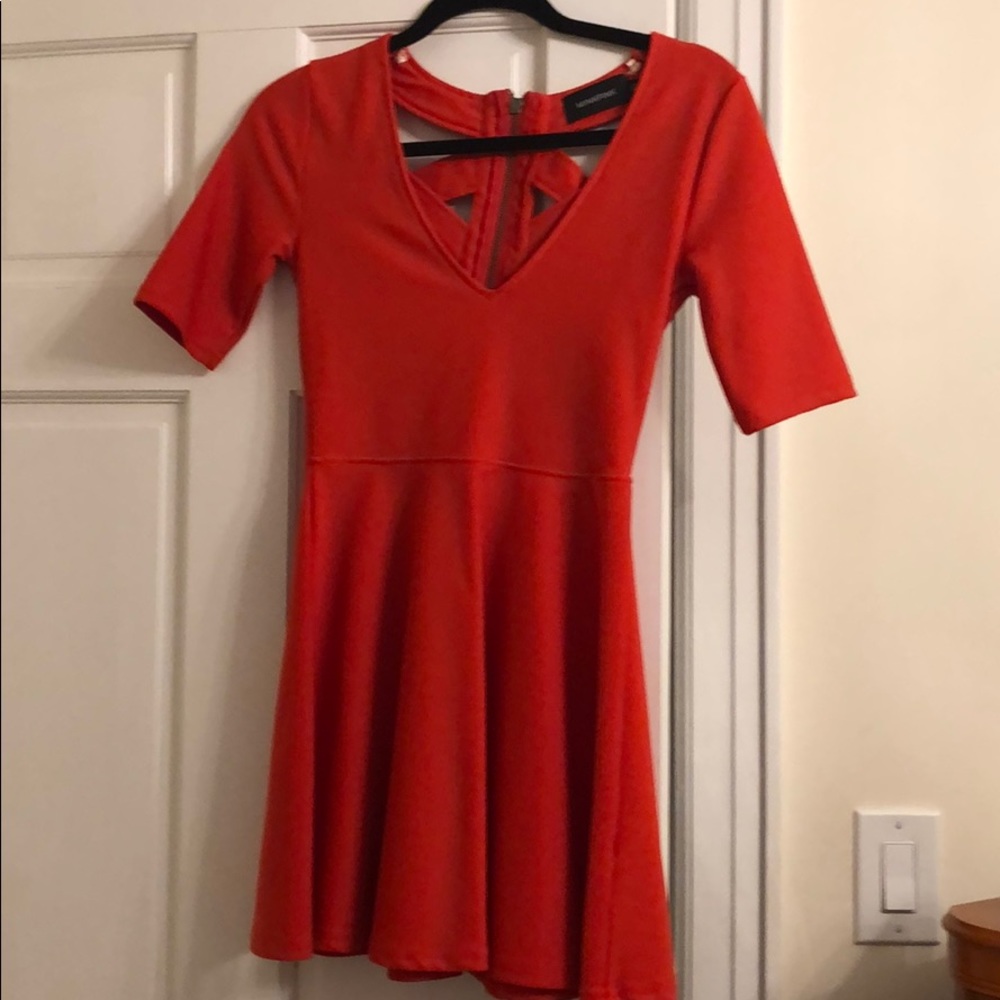 Mink Pink Red Mini Skater Dress
